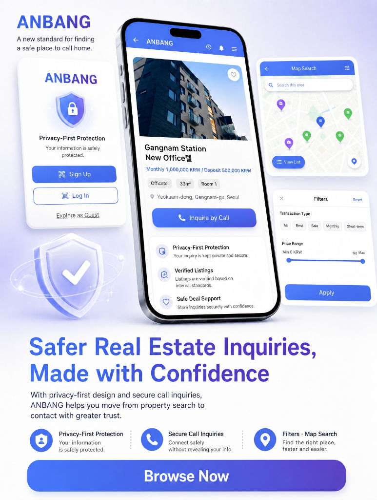 ANBANG privacy-focused real estate platform poster