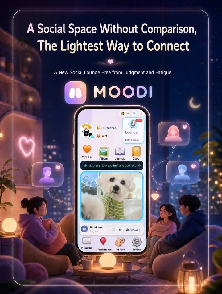MOODI 소셜 라운지 포스터